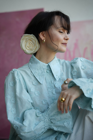 KOSZULA CECILLE BŁĘKITNA