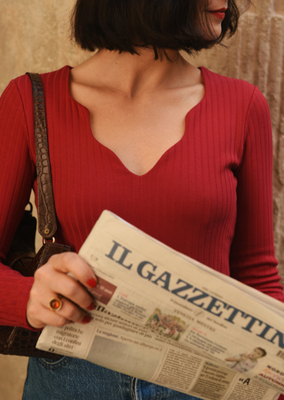 BLUZKA BOULANGERIE CZERWONA