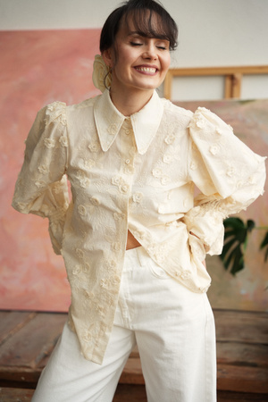 KOSZULA CECILLE KREMOWA