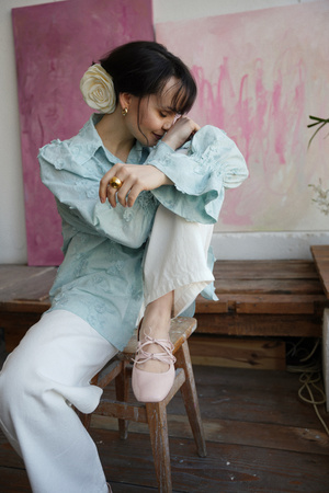 KOSZULA CECILLE BŁĘKITNA