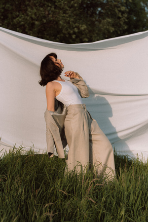 SPODNIE LNIANE TERRA