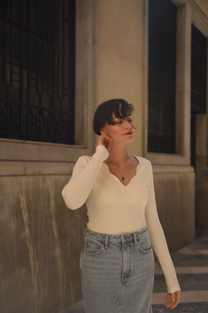 BLUZKA BOULANGERIE KREMOWA