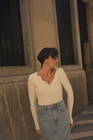 BLUZKA BOULANGERIE KREMOWA