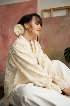 KOSZULA CECILLE KREMOWA