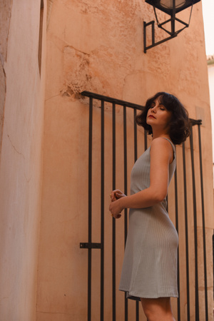 SUKIENKA CAMELIA MINI BŁĘKITNA