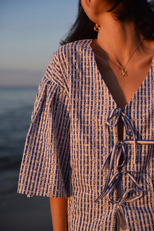 BLUZKA FELICITÀ BIAŁO-NIEBIESKIE PASKI