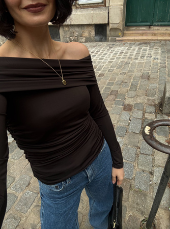 BLUZKA ZOÉ BRĄZOWA