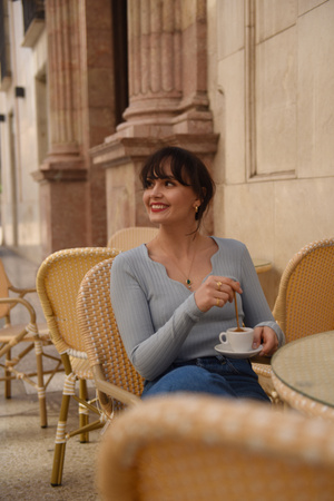 BLUZKA BOULANGERIE BŁĘKITNA