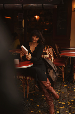 SUKIENKA CAFÉ CZARNA