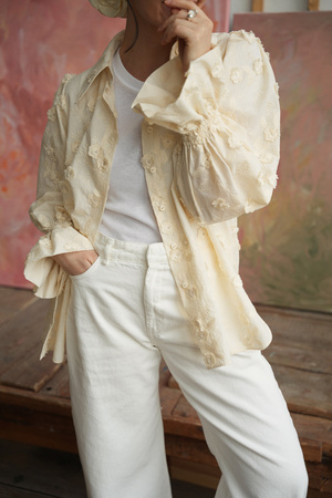 KOSZULA CECILLE KREMOWA