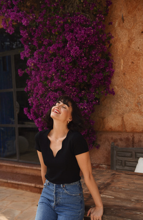 BLUZKA BOULANGERIE CZARNA KRÓTKI RĘKAW