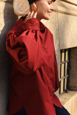 KOSZULA JASMINE BORDOWA