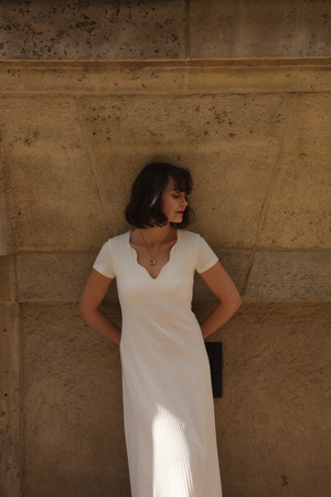 SUKIENKA PEONIA KREMOWA