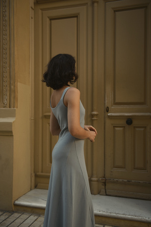 SUKIENKA CAMELIA BŁĘKITNA