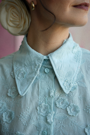 KOSZULA CECILLE BŁĘKITNA