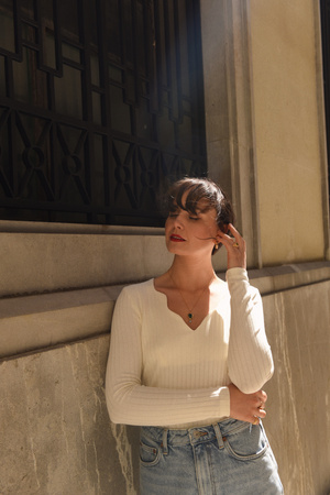 BLUZKA BOULANGERIE KREMOWA